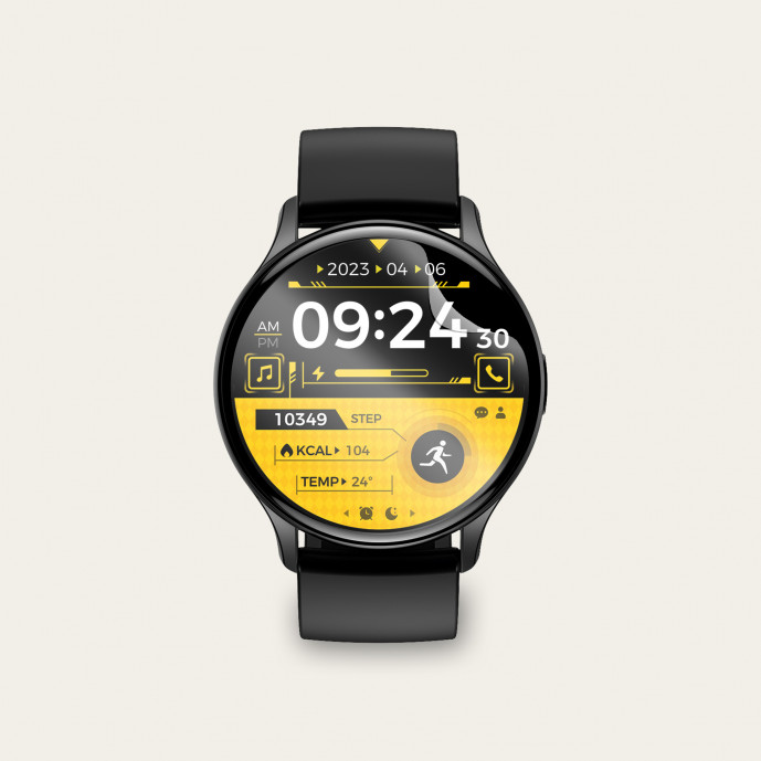 2 protectores smartwatch para Ksix Core, Protector de pantalla hidrogel,  Extrafuerte, Transparente